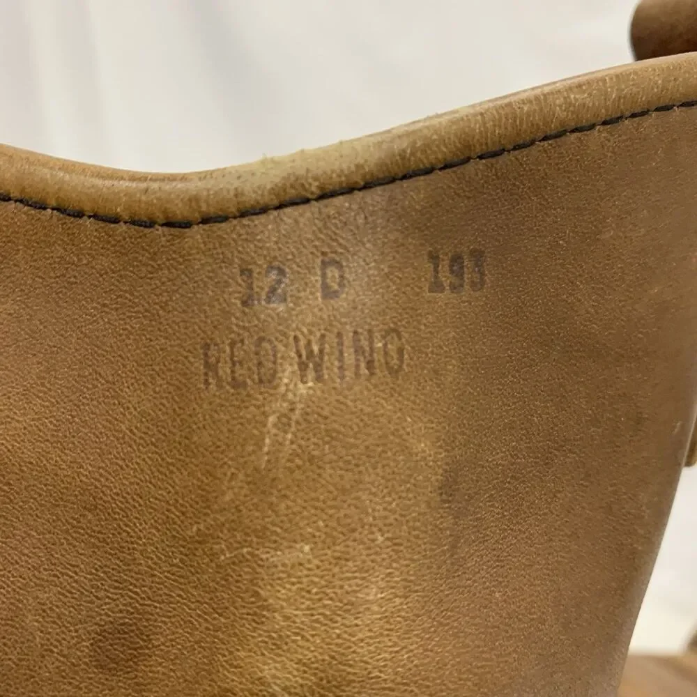 Red Wing Pecos Nailseat 1155 Brown Vintage Pull on Roper Work BOOTS 12 D USA
